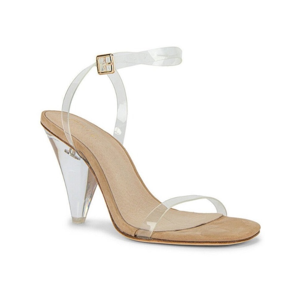 Raye Clear Sandal Pumps with Edgy Elegant Tapered Heel